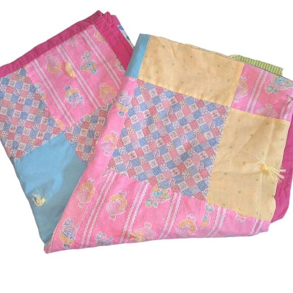 Vintage patchwork blanket quilt - Picture 1 of 7